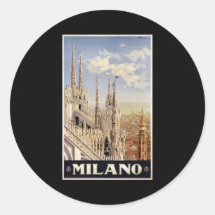Pegatina Redonda Milano