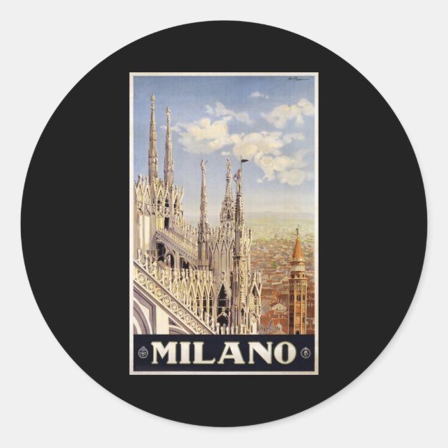 Pegatina Redonda Milano (Anverso)