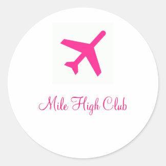 Pegatina Redonda Mile High Club - Personalizado