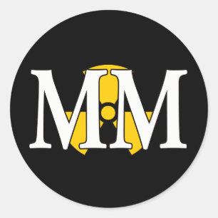 Pegatina Redonda Milímetro - El compañero del maquinista