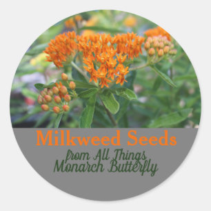 Pegatina Redonda Milkweed