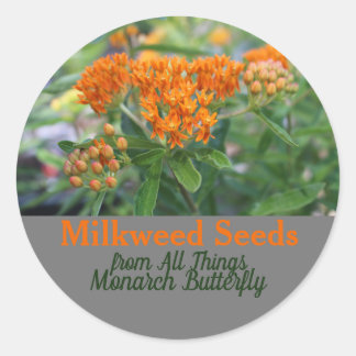 Pegatina Redonda Milkweed