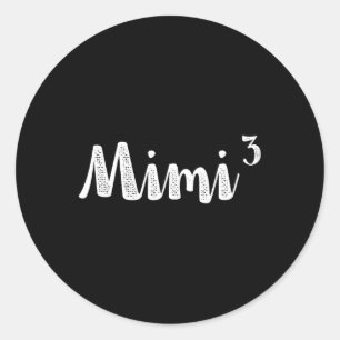Pegatina Redonda Mimi3 Mimi Cubed Times Three Triplet 3Power New