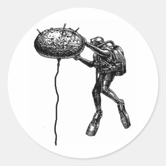 Pegatina Redonda Mina de contacto EOD de la marina