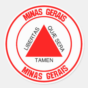 Pegatina Redonda Minas Gerais Round Emblem