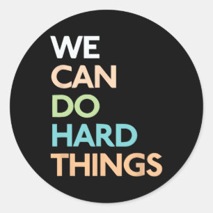 Pegatina Redonda Mindset Teacher cita dichos motivacionales Teachi