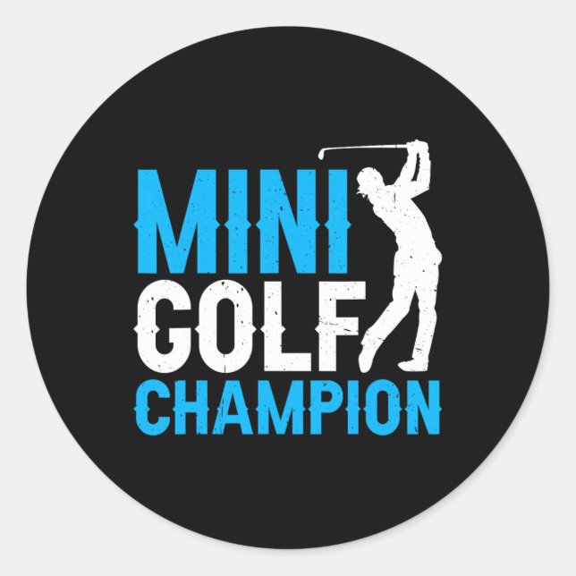 Pegatina Redonda Mini campeón de golf — (Anverso)