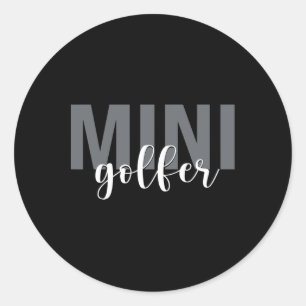 Pegatina Redonda Mini golf Golf Golf Golf Minigolf Golf