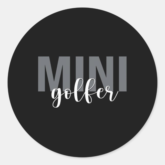 Pegatina Redonda Mini golf Golf Golf Golf Minigolf Golf (Anverso)