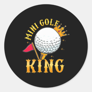 Pegatina Redonda Mini Golf King
