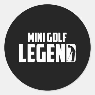 Pegatina Redonda Mini Leyenda Golf - Mini Golfer