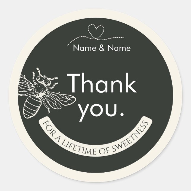 Pegatina Redonda Mini Pegatinas de la tapa de Honey Jar (Anverso)