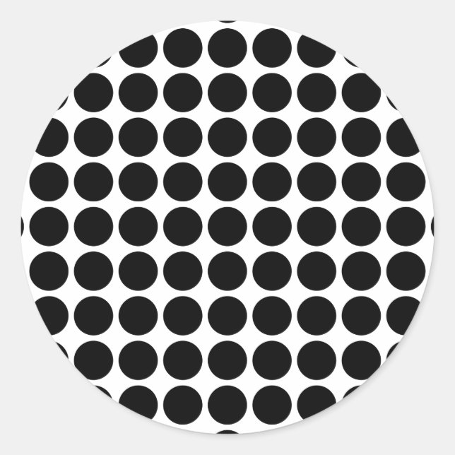 Pegatina Redonda Mini Pegatinas de puntos de polka (Anverso)