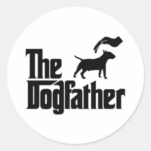 Pegatina Redonda Miniatura de Bull Terrier