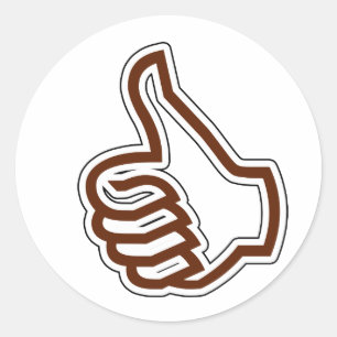 Pegatina Redonda Miniaturas arriba