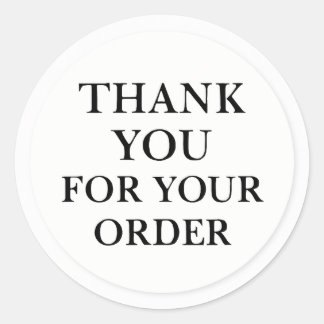 Pegatina Redonda Minimal thanks for your order sticker