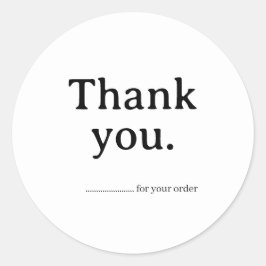 Pegatina Redonda Minimalist Business Thank You Sticker