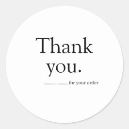 Pegatina Redonda Minimalist Business Thank You Sticker