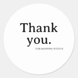 Pegatina Redonda Minimalist Business Thank You Sticker
