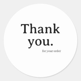 Pegatina Redonda Minimalist Business Thank You Sticker