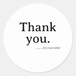 Pegatina Redonda Minimalist Business Thank You Sticker