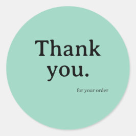 Pegatina Redonda Minimalist Business Thank You Sticker