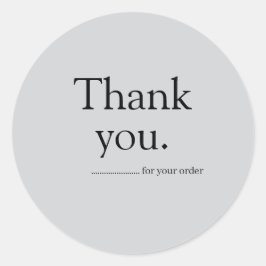 Pegatina Redonda Minimalist Business Thank You Sticker