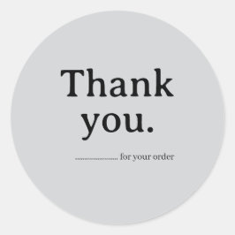 Pegatina Redonda Minimalist Business Thank You Sticker