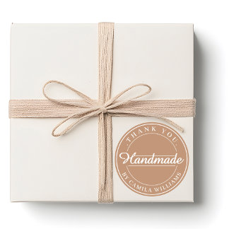 Pegatina Redonda Minimalist Homemade Business Sticker