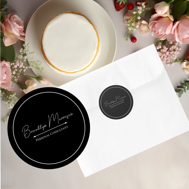 Pegatina Redonda  Minimalist Marketing Promotional Business  (Subido por el creador)