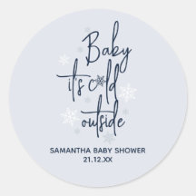 Minimalista invierno moderno Baby Boy Shower