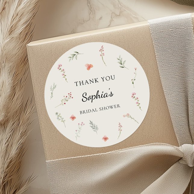 Pegatina Redonda Mínimo presupuesto de flores silvestres ducha de n (Subido por el creador)