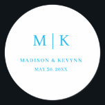 Pegatina Redonda Mínimo y Moda | BODA<br><div class="desc">Mínimo y Moda | Pegatina redonda clásica de Boda blanco y negroEstas elegantes y modernas toallas de ducha de boda o de novia presentan un sencillo diseño de texto en blanco y negro que rebosa de estilo minimalista. Añada sus iniciales o su monograma para hacerlas completamente propias.</div>