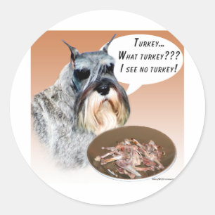 Pegatina Redonda Ministra Schnauzer Turquía