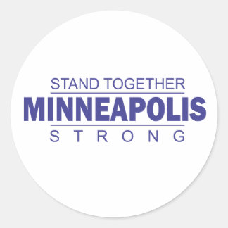 Pegatina Redonda Minneapolis unido