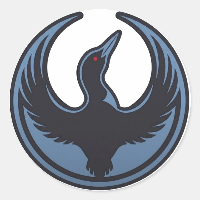 Pegatina Redonda Minnesota Rebellion Classic Round Sticker (Anverso)
