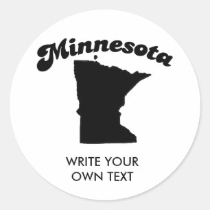 PEGATINA REDONDA MINNESOTA STATE MOTTO T-SHIRT
