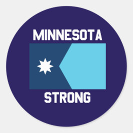 Pegatina Redonda Minnesota Strong Sticker