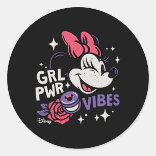 Pegatina Redonda Minnie Power S