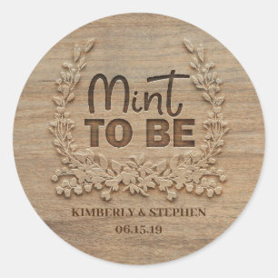 Pegatina Redonda Mint To Be Boda