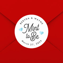 Pegatina Redonda Mint to be Modern Personalised Favor