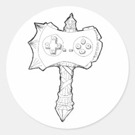 Pegatina Redonda ¡Mira! ¡La Noob Slayer!