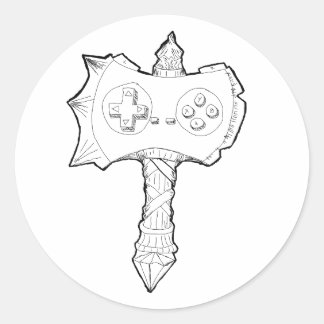 Pegatina Redonda ¡Mira! ¡La Noob Slayer!