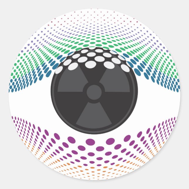 Pegatina Redonda Mira mis ojos (Anverso)