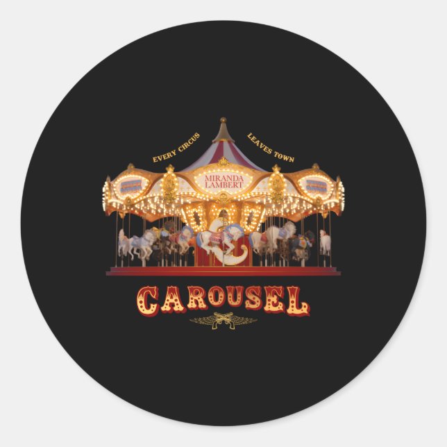 Pegatina Redonda Miranda Lambert Carousel (Anverso)