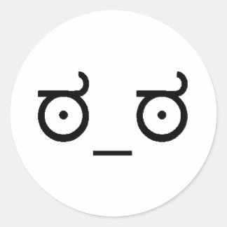 Pegatina Redonda Mirar La Desaprobación