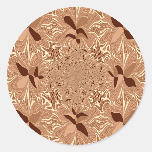 Pegatina Redonda Mis colores del café de la mañana (Anverso)