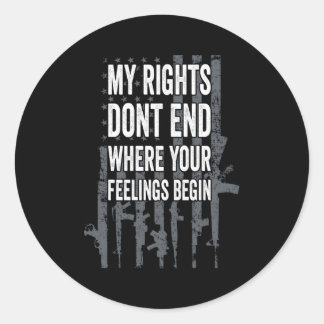Pegatina Redonda Mis Derechos No Terminan Donde Tus Sentimientos Em