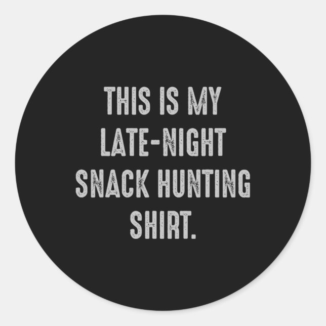 Pegatina Redonda Mis dulces divertidos de comida para cazar tentemp (Anverso)