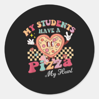 Pegatina Redonda Mis Estudiantes Tienen Una Pizza De Mi Profesor De